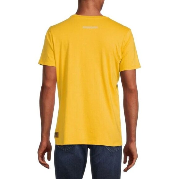 Caterpillar CAT Men's Logo Diamond Plate Yellow Tee T-Shirt XL Short Sleeve NEW - Picture 2 of 3